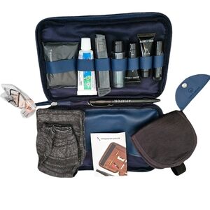 American Airlines First Class Amenities Bag Kit socks Eye‎ Mask Toothpaste
